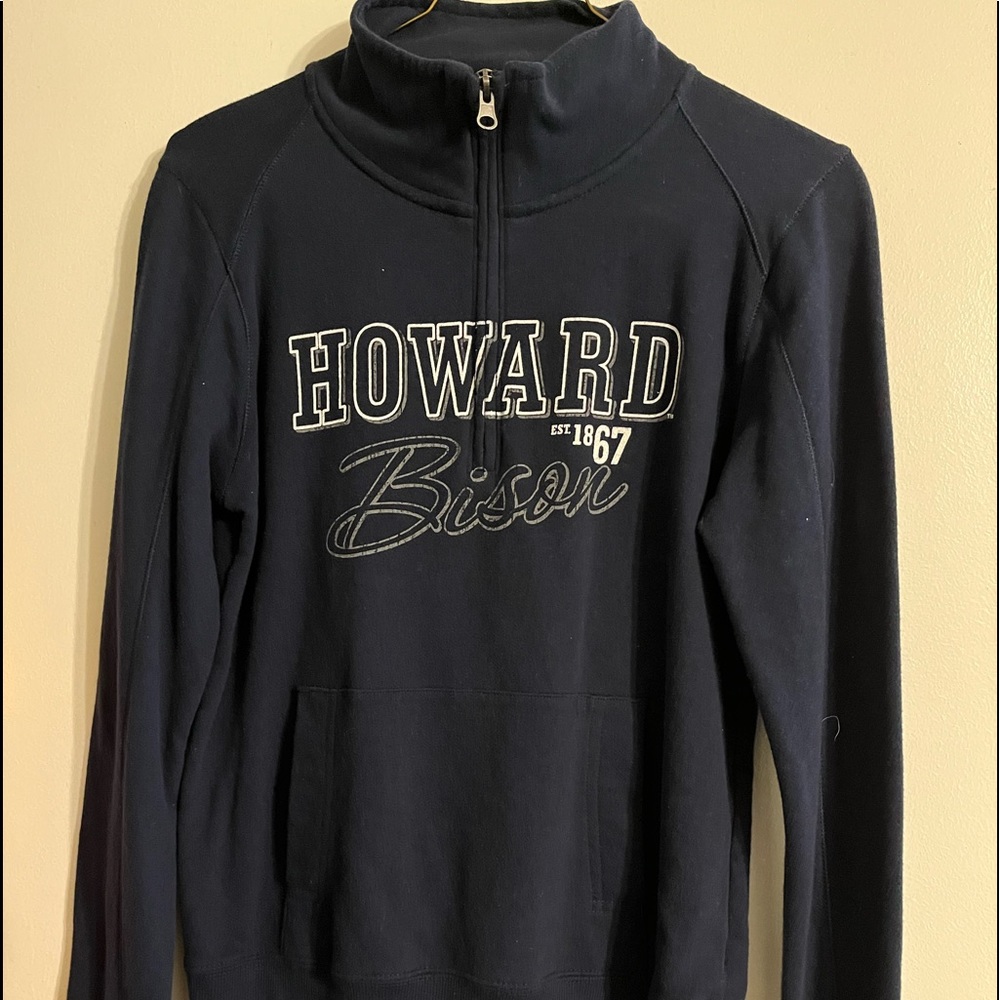 Women Howard University pullover/zipper sweater (new). Small